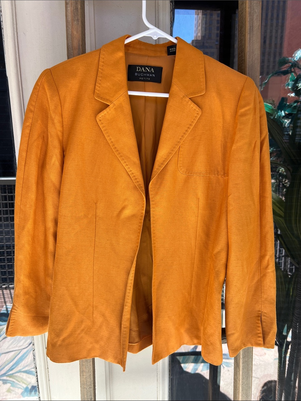 Dana Buchman Mustard-Orange Tailored Blazer